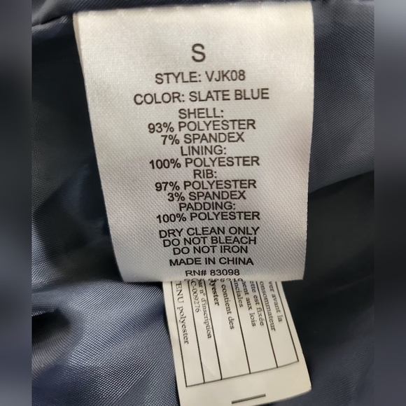 Ci Sono Light Blue Velvet Bomber Jacket size Small - Picture 4 of 4